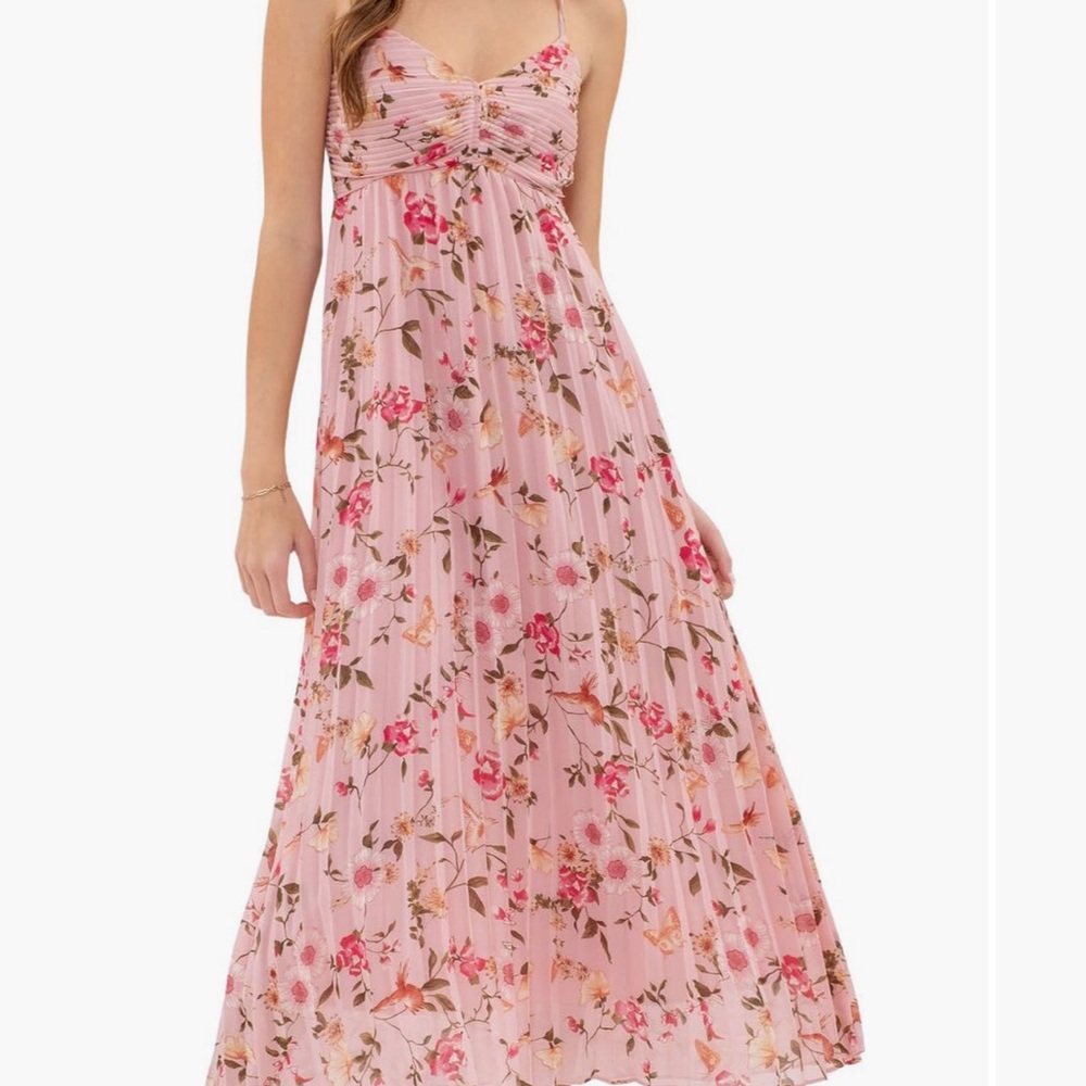 Floral Pink Maxi Dress